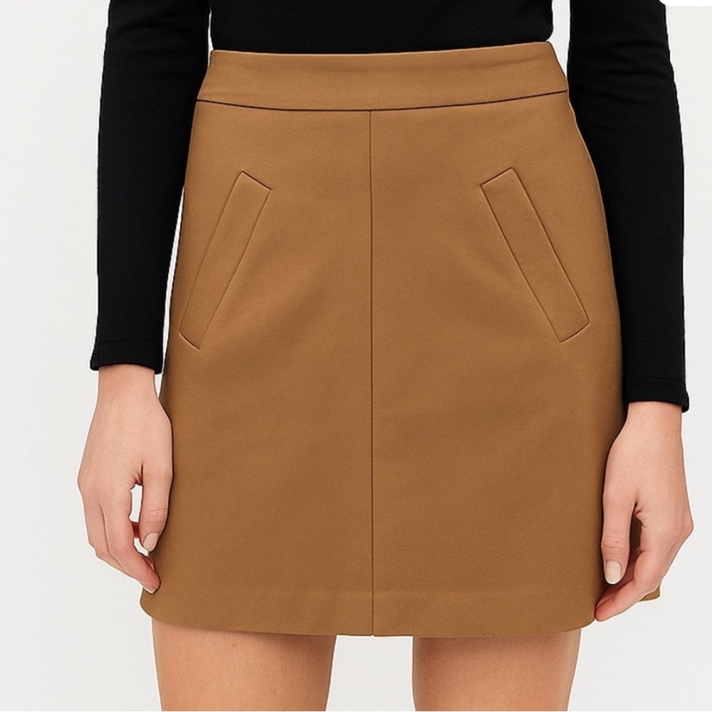 Mario Serrani Designer Tailored Skirt. Women’s Sz-6 Classic | Italian | Camel